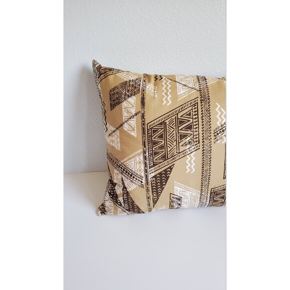 Brown Tapa Pillowcase | Handmade | 100% Cotton - Picture 2 of 3